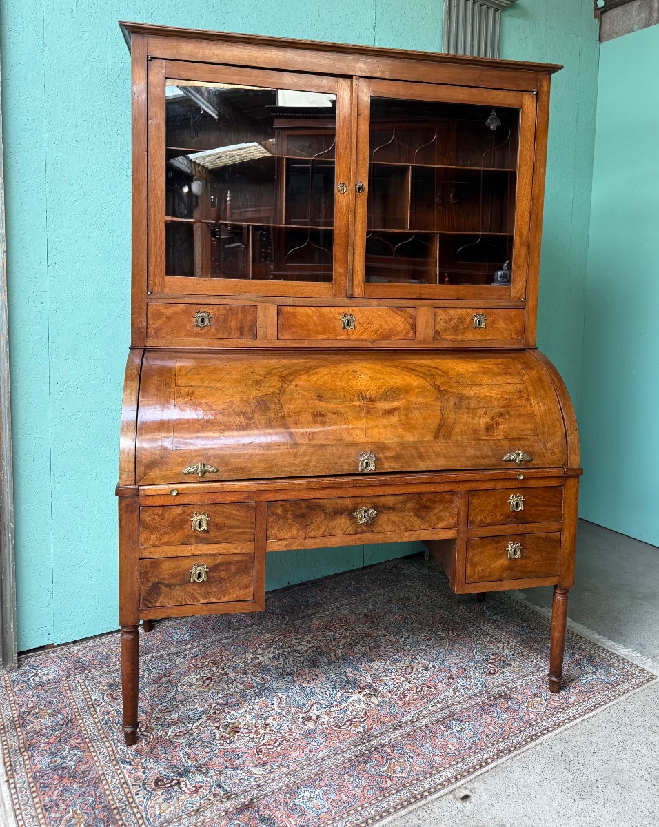 18th-century Directoire-period Mahogany Cylinder Desk -photo-5