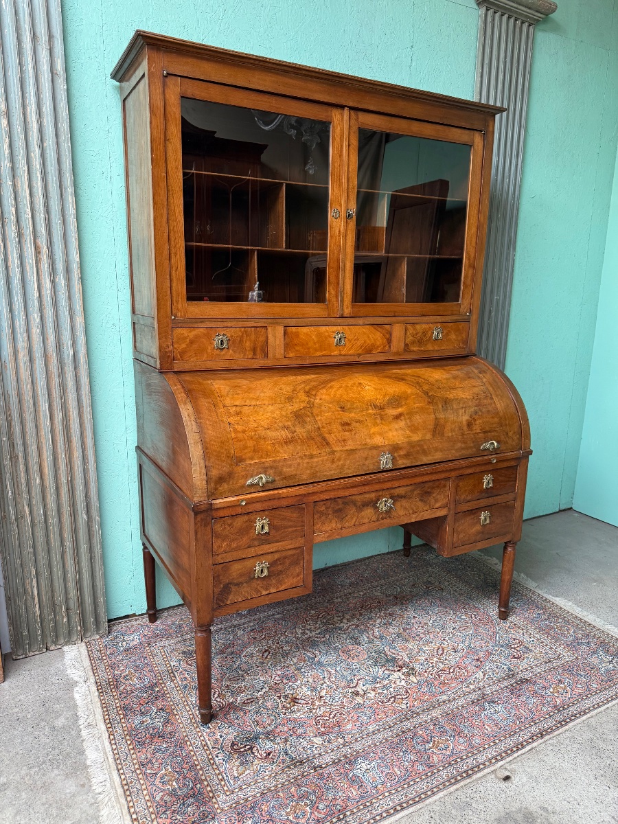 18th-century Directoire-period Mahogany Cylinder Desk -photo-8