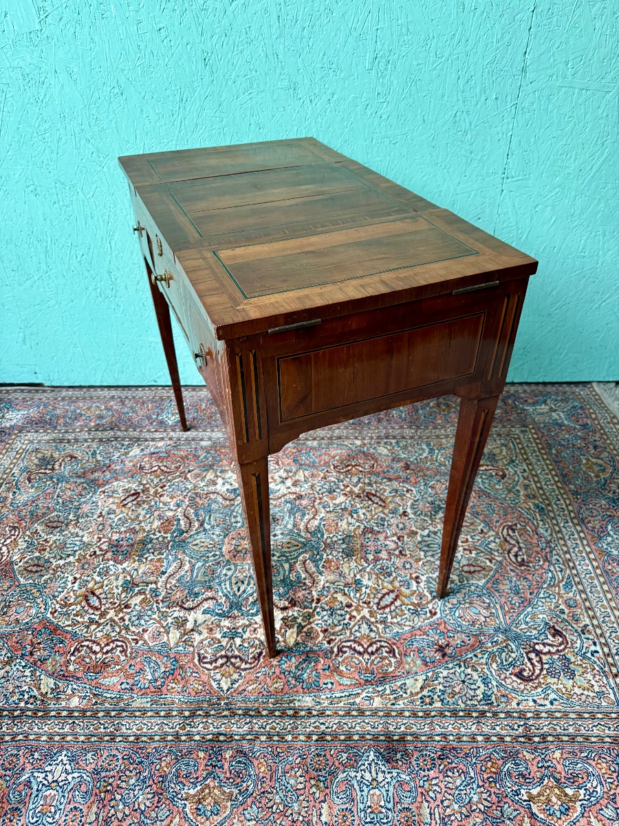Coiffeuse  marquetée d’époque Louis XVI -photo-1