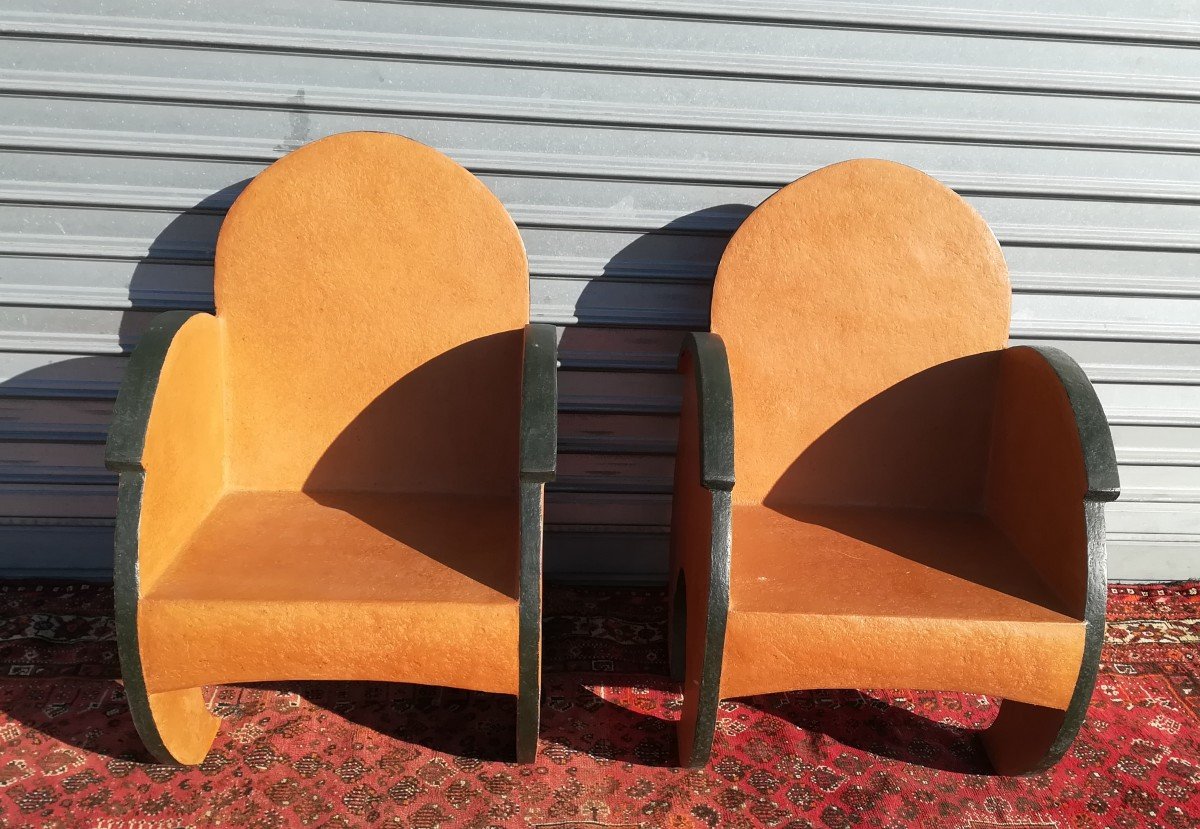 Armchairs Style Bergère Art Deco-photo-2