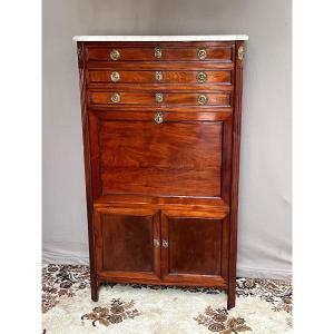 Mahogany Secretary Stamped Ln Malle