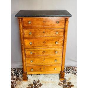 Empire Period Walnut Chest Of Drawers