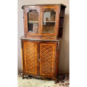 Small Louis XV Period Buffet In Marquetry