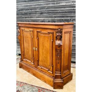 Beautiful Solid Mahogany Woodwork Sideboard From The 19th Century