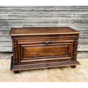 Large Oak Chest From The 18th Century