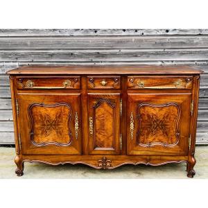 Louis XV Sideboard In Walnut From The 19th Century