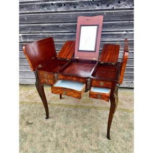 Louis XV Dressing Table In Marquetry