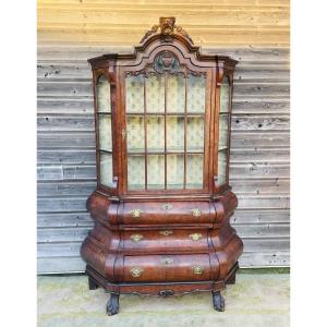 Dutch Mahogany Display Case From The 19th Century