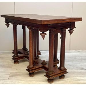 Italian Renaissance Table In Oak From The 19th Century