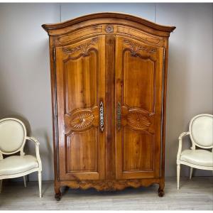 Beautiful Provençal Cherry Wood Cabinet From The Louis XV Period 