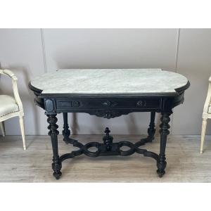 Middle Table In Blackened Wood From The Napoleon III Period 