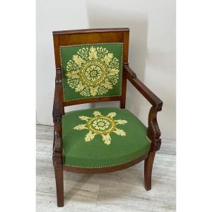 fauteuil en acajou d’époque empire