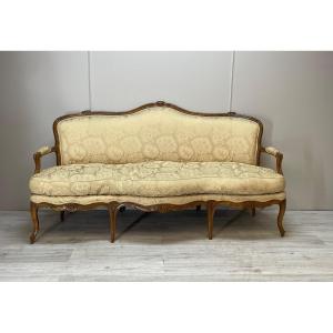 Louis XV Period Sofa In Walnut 