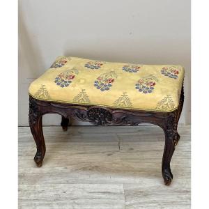 Louis XV Stool In Walnut 19th 