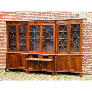 Large Mahogany Bookcase Forming A 19th Century Secretary 