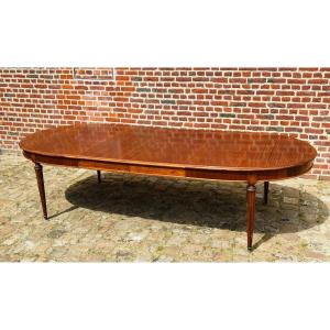 Large Louis XVI Mahogany Dining Table 