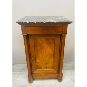 19th Century Empire Bedside Table In Walnut 