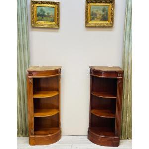 Pair Of 18th Century Mahogany Corner Cabinets 