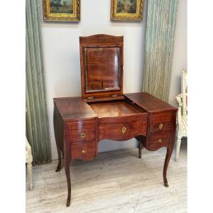 Powder Dressing Table In Solid Mahogany From Louis XV Period 