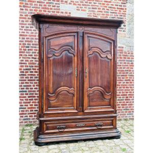 Large Wardrobe From Périgord In Walnut From The 18th Century 