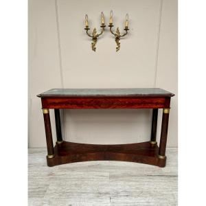 Console D’époque Empire En Acajou 