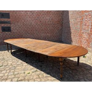 Important 7.5 Meter Dining Room Table From The 19th Century 