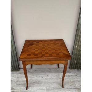 Louis XV Style Cherry Wood Games Table 