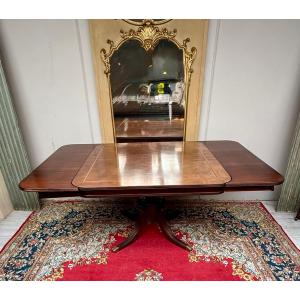 Mahogany Dining Table With Extensions, English Style