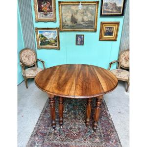 Table 8 pieds a rallonges en noyer  d’époque 19 ème longueur 5m
