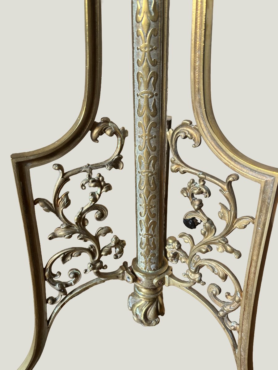 Rare table de fumeur en laiton 19 ème-photo-2