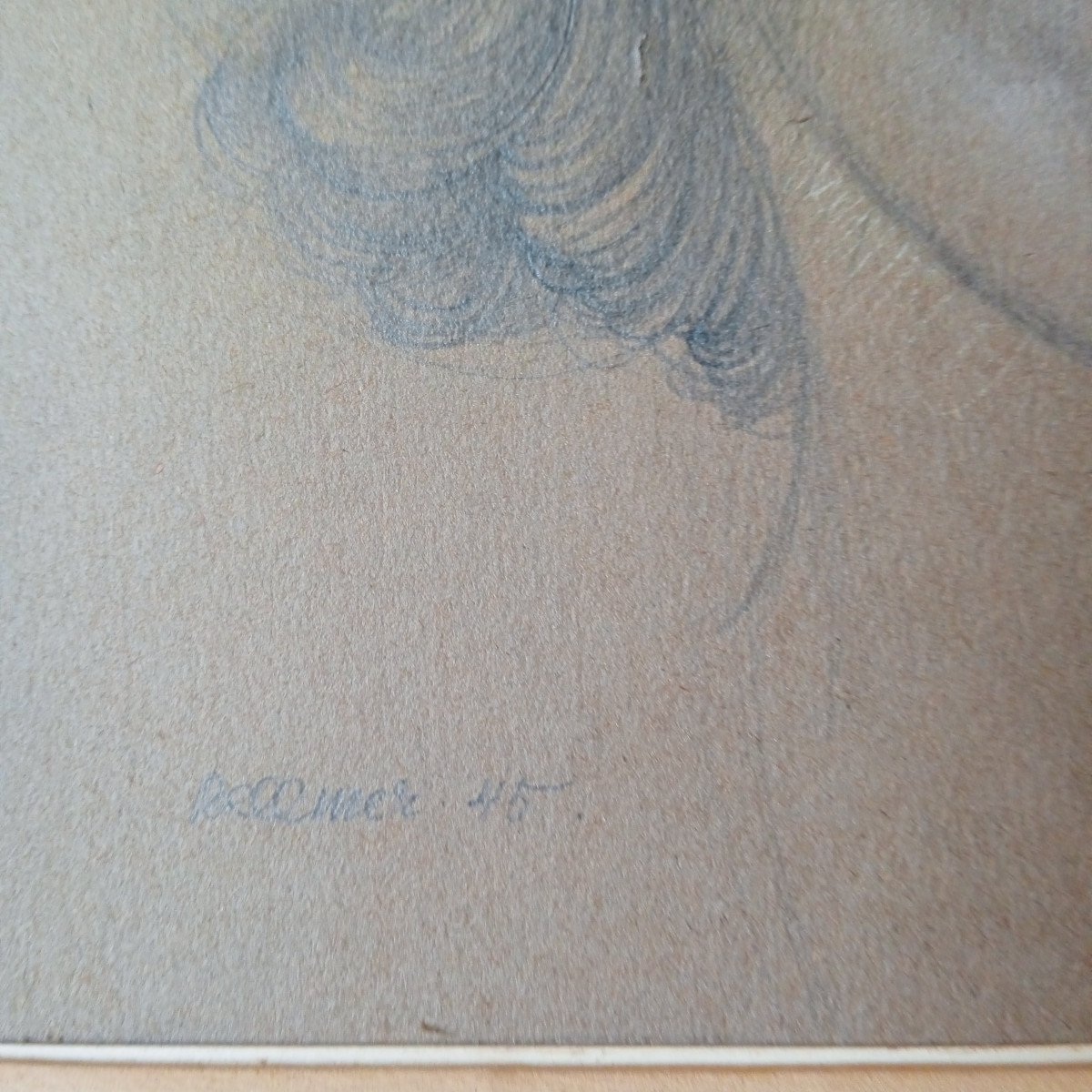 Hans Bellmer  1902  1975  Portrait  Dessin Au Crayon Daté 45-photo-3