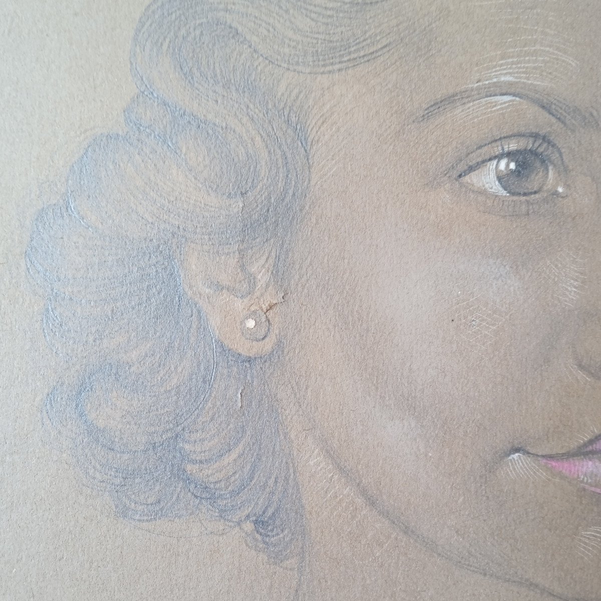 Hans Bellmer  1902  1975  Portrait  Dessin Au Crayon Daté 45-photo-1