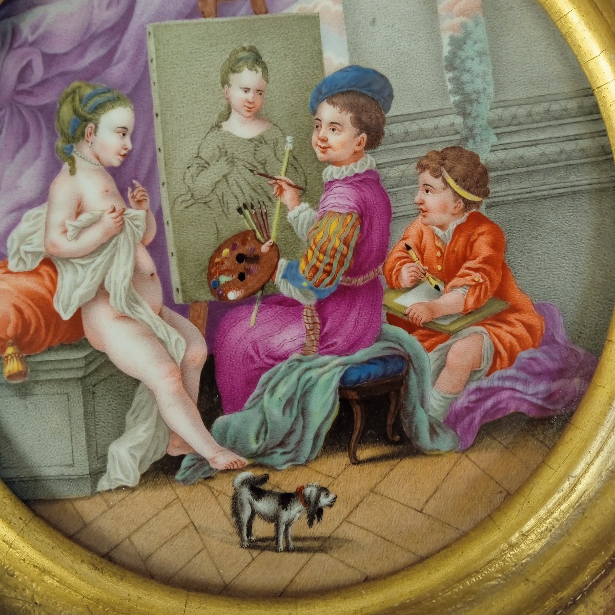 Porcelaines En Tondo : La Musique Et La Peinture D Aprés Carle Van Loo-photo-1