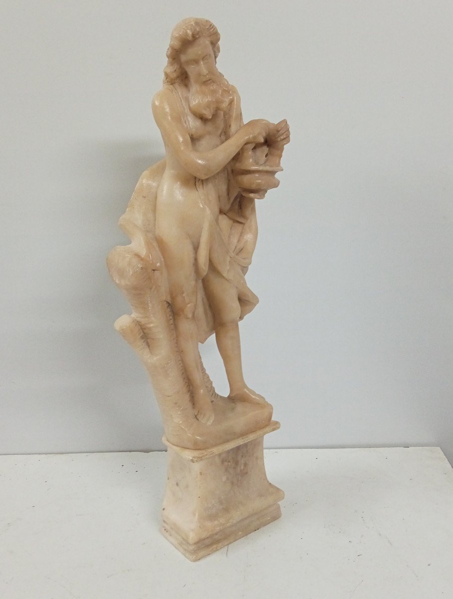 Sculptured Alabaster XVII Period "winter" Italian Work