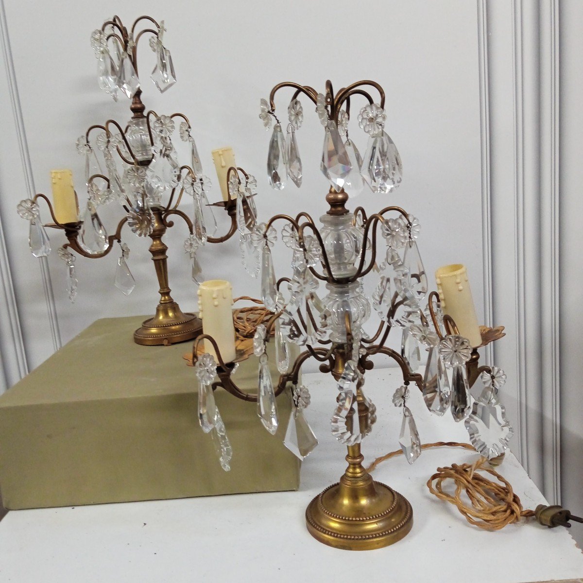 Paire De Girandoles De Style Louis XVI époque XX-photo-1