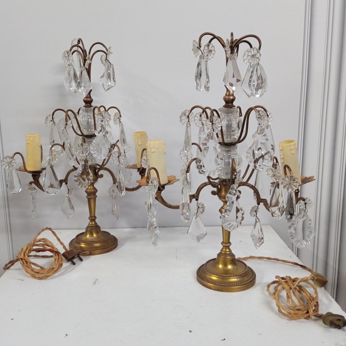 Paire De Girandoles De Style Louis XVI époque XX