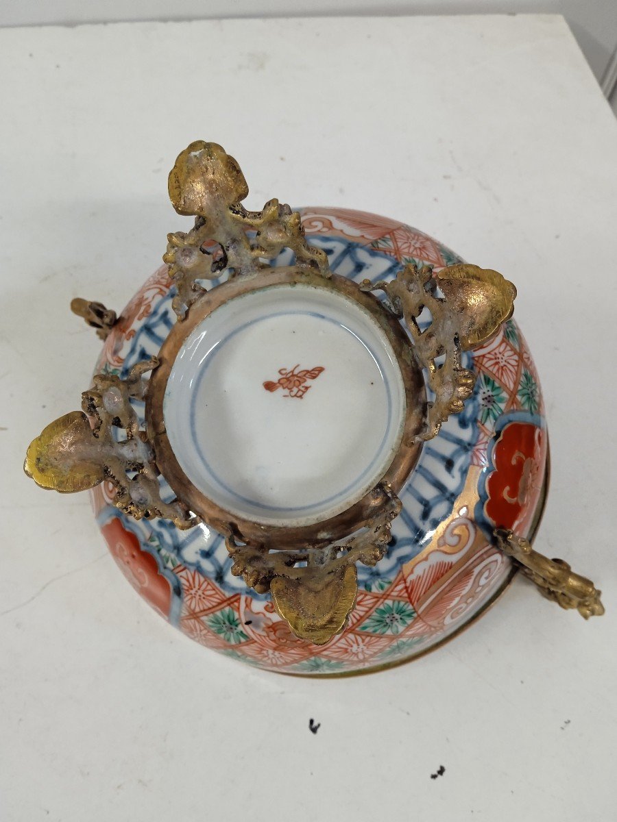 Bol En Porcelaine Décor Imari Fin XIX Début XX-photo-5