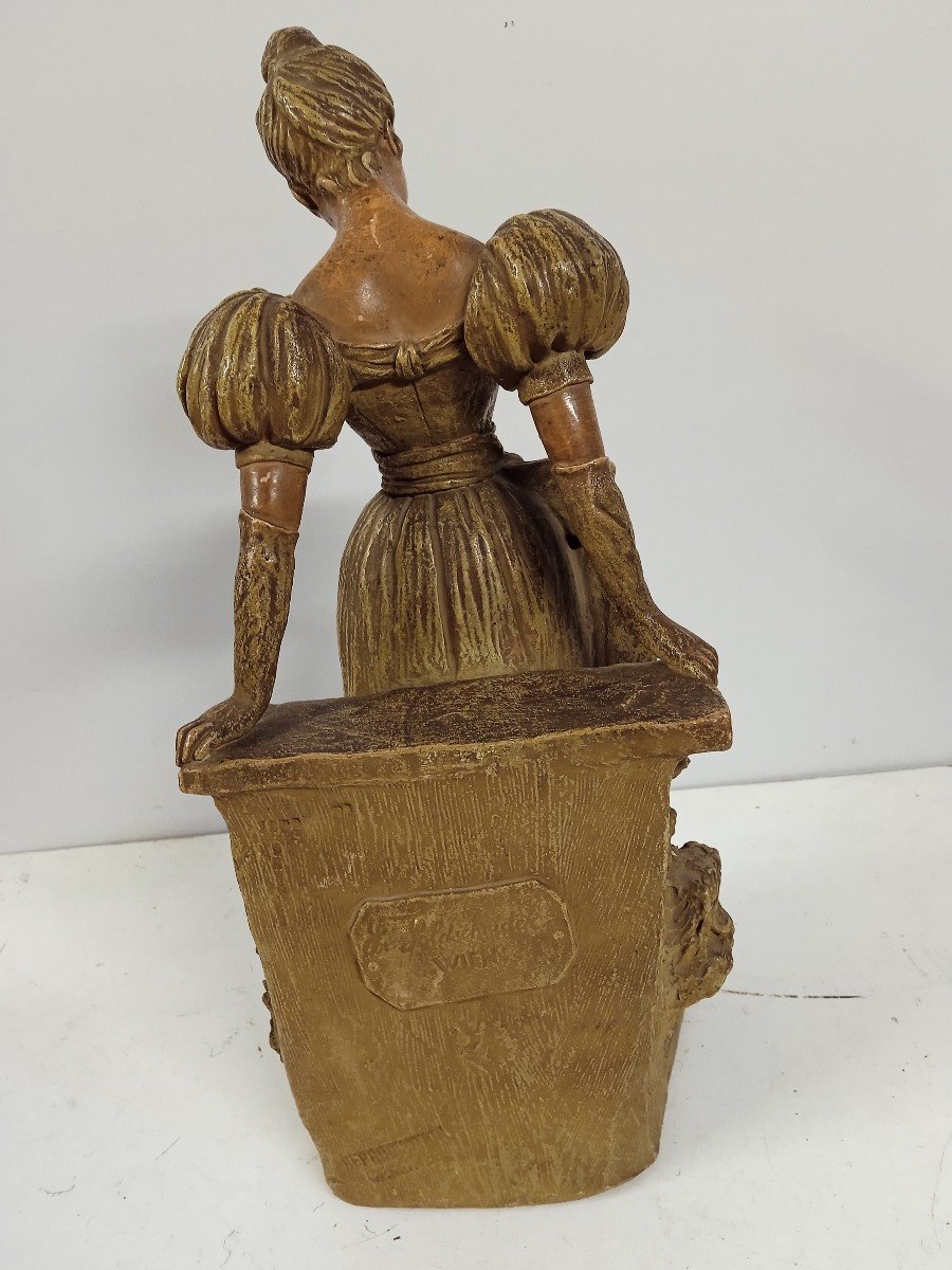 Statuette Goldsheider Friedrich  ( 1845  1897 ) Jeune Femme-photo-2