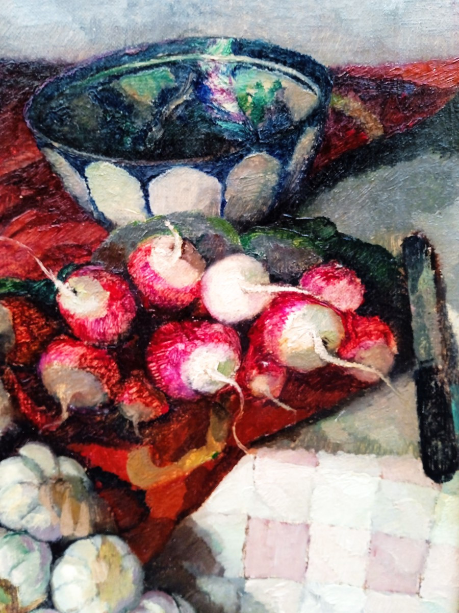 SOUDAN maurice ( 1878  1948 ) nature morte a la cruche et tresse d ails-photo-2