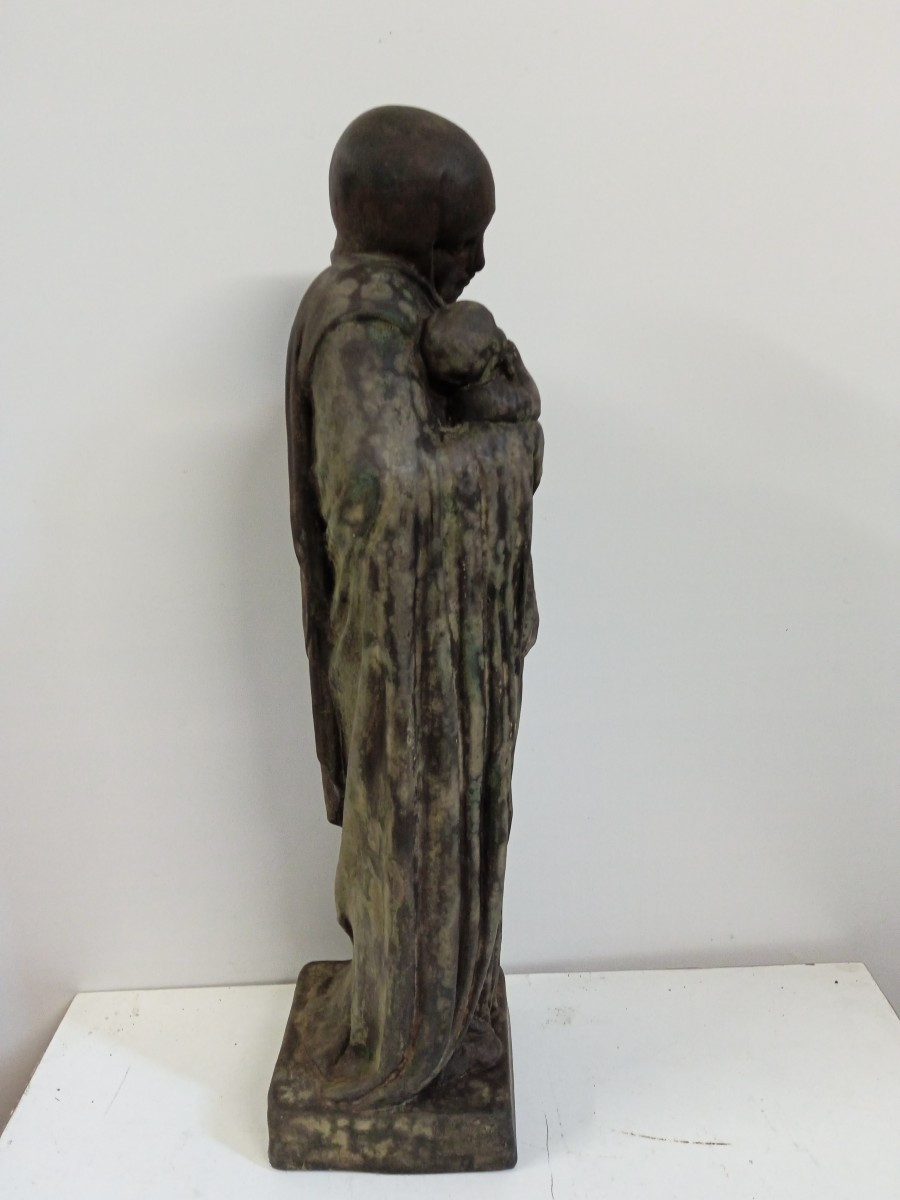 Gustave VIOLET  1873 1952 /; " maternitat divina " terre cuite circa 1905-photo-2