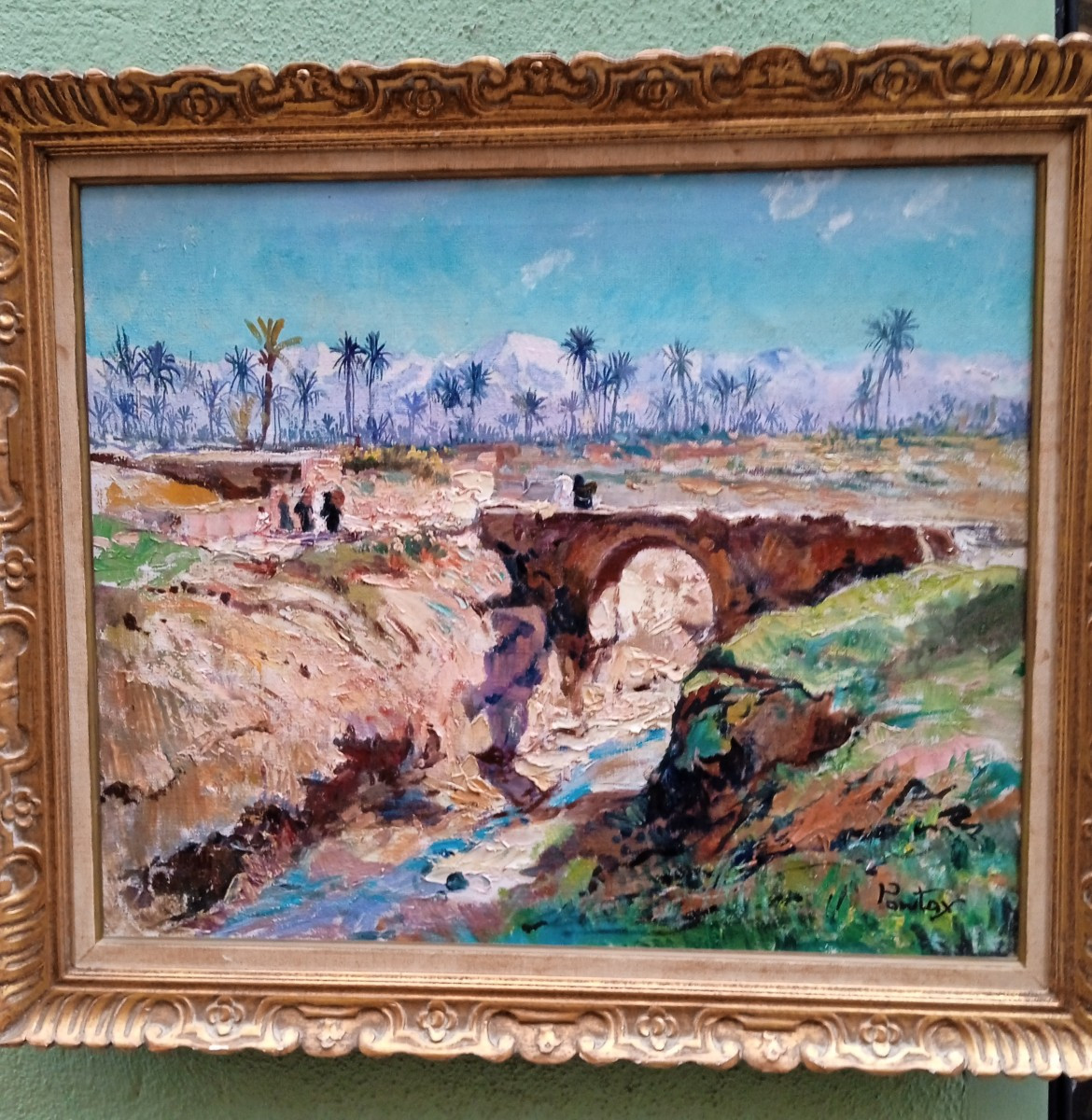 PONTOY  henri  jean  ( 1888  1960 ) " paysage du  Maroc "