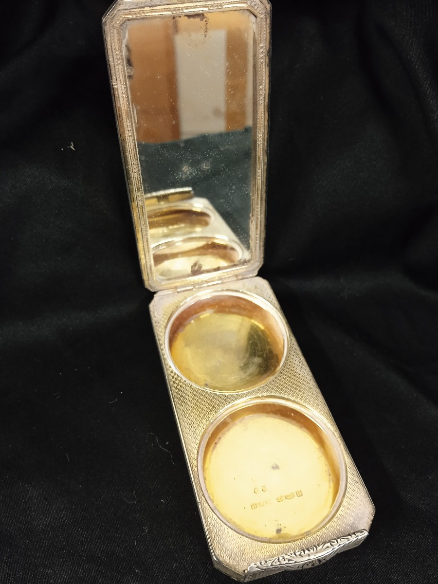 English Silver Powder Compact Decorated With The Emblems Of The Royal Air Force-photo-4