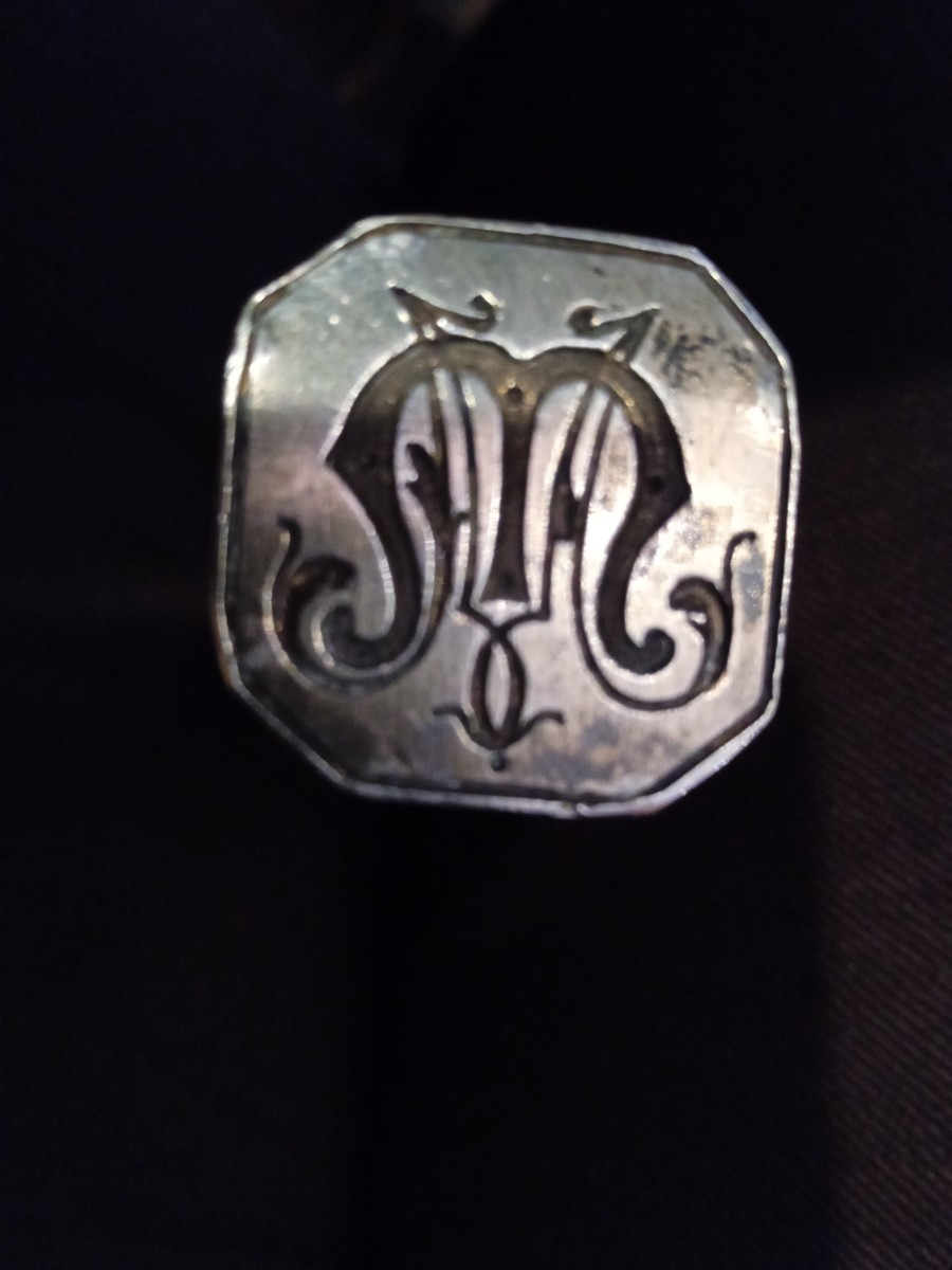 cachet en bronze argenté : " femme lutin "époque 1900-photo-6