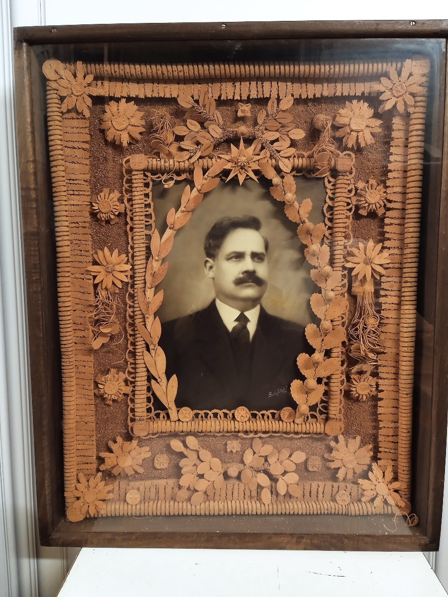 Framing In Honor Of A Cork Maker Folk Work Mid 20 Century