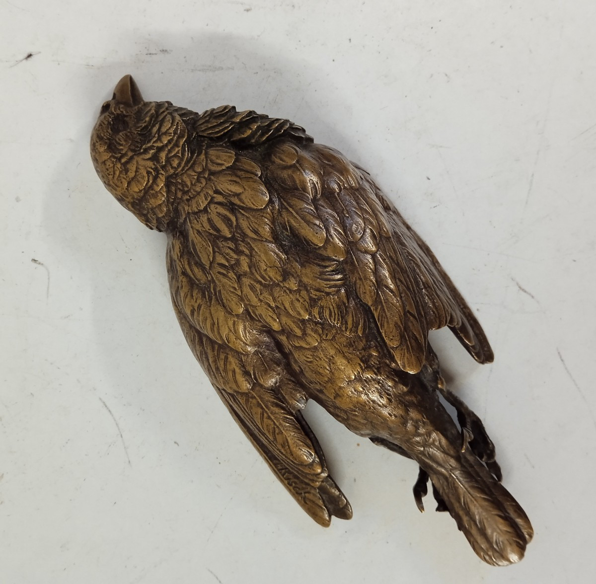 H Risch Bronze  Paperweight Bird-photo-3