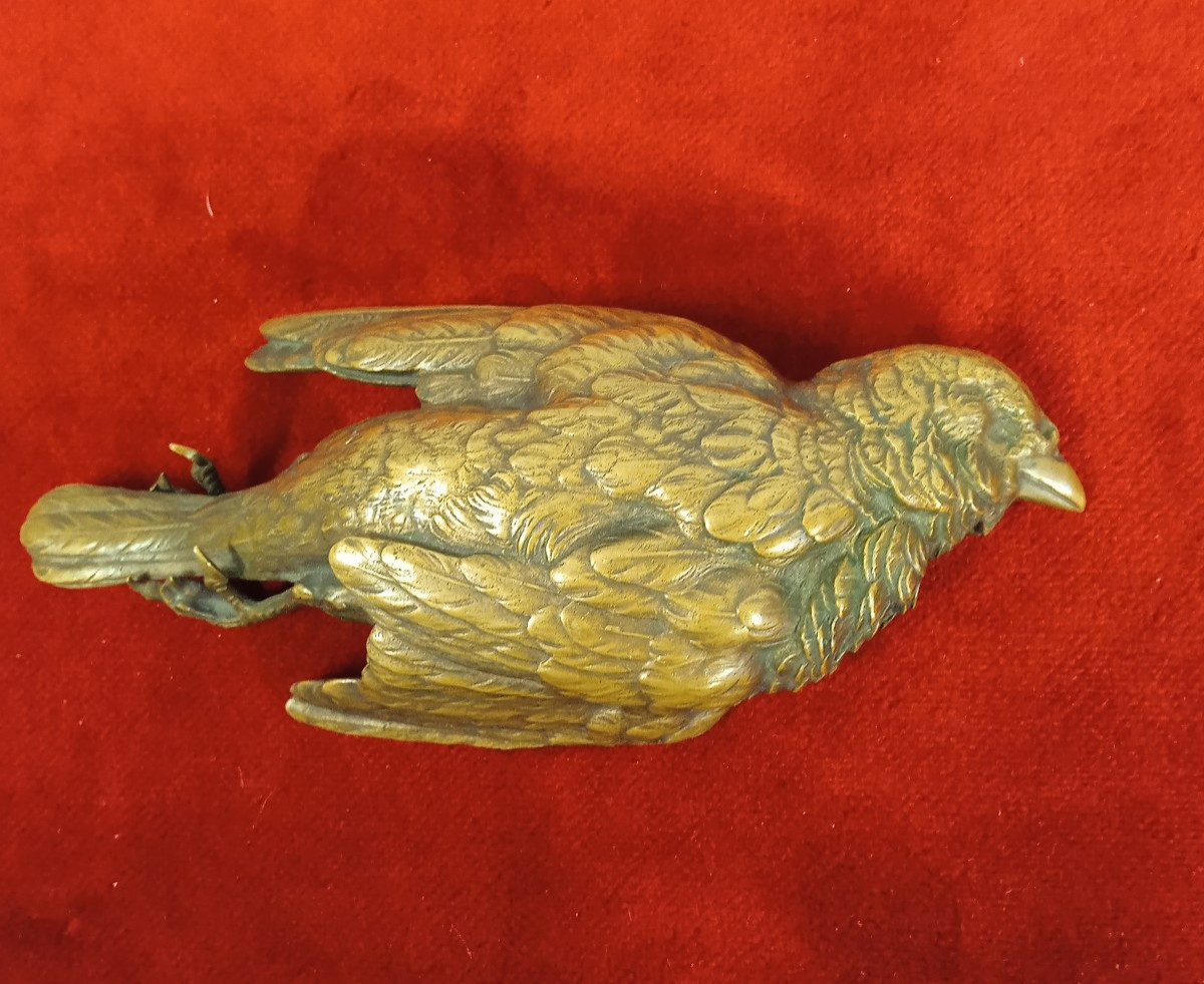 H Risch Bronze  Paperweight Bird-photo-1