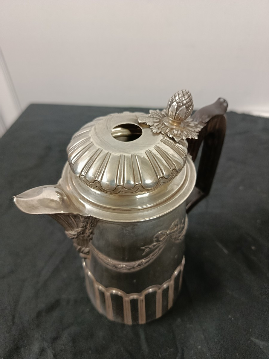 petite chocolatière argent massif orfèvre Victor Boivin-photo-2