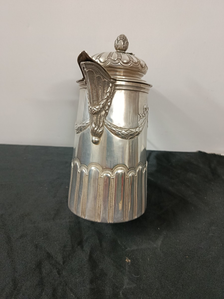 petite chocolatière argent massif orfèvre Victor Boivin-photo-3