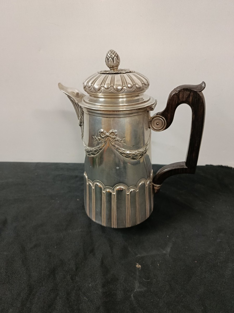 petite chocolatière argent massif orfèvre Victor Boivin-photo-4