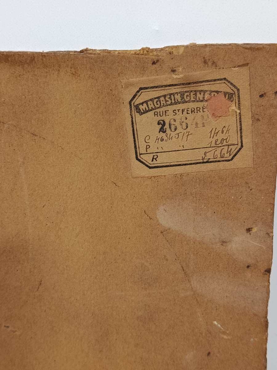 Oil On Cardboard "seascape Of The South"-photo-3